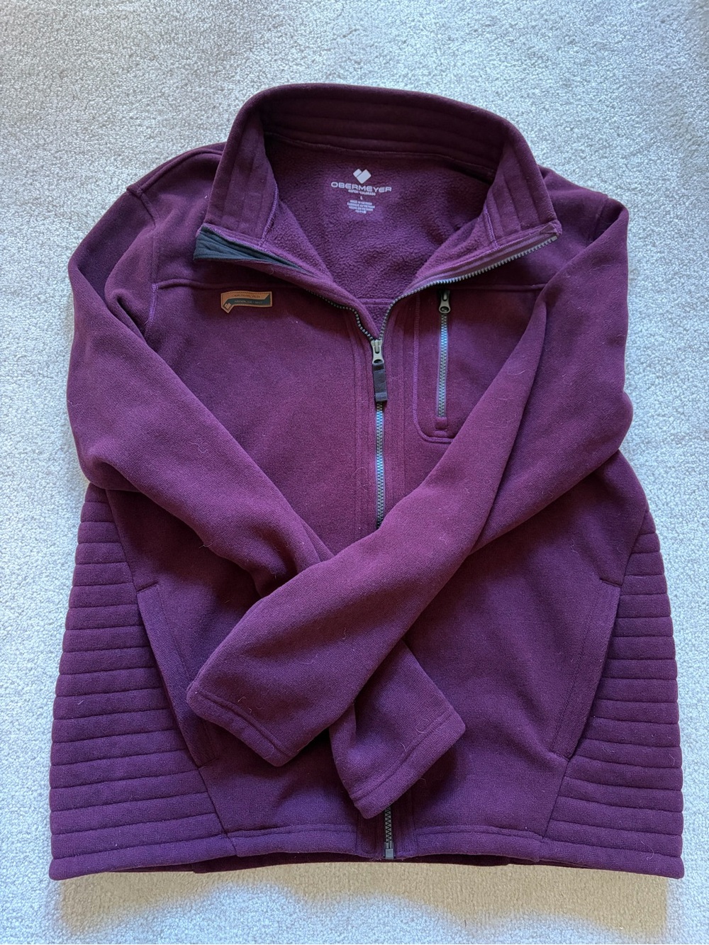 Obermeyer Men’s Joshua Fleece Jacket in Wine - Size Large